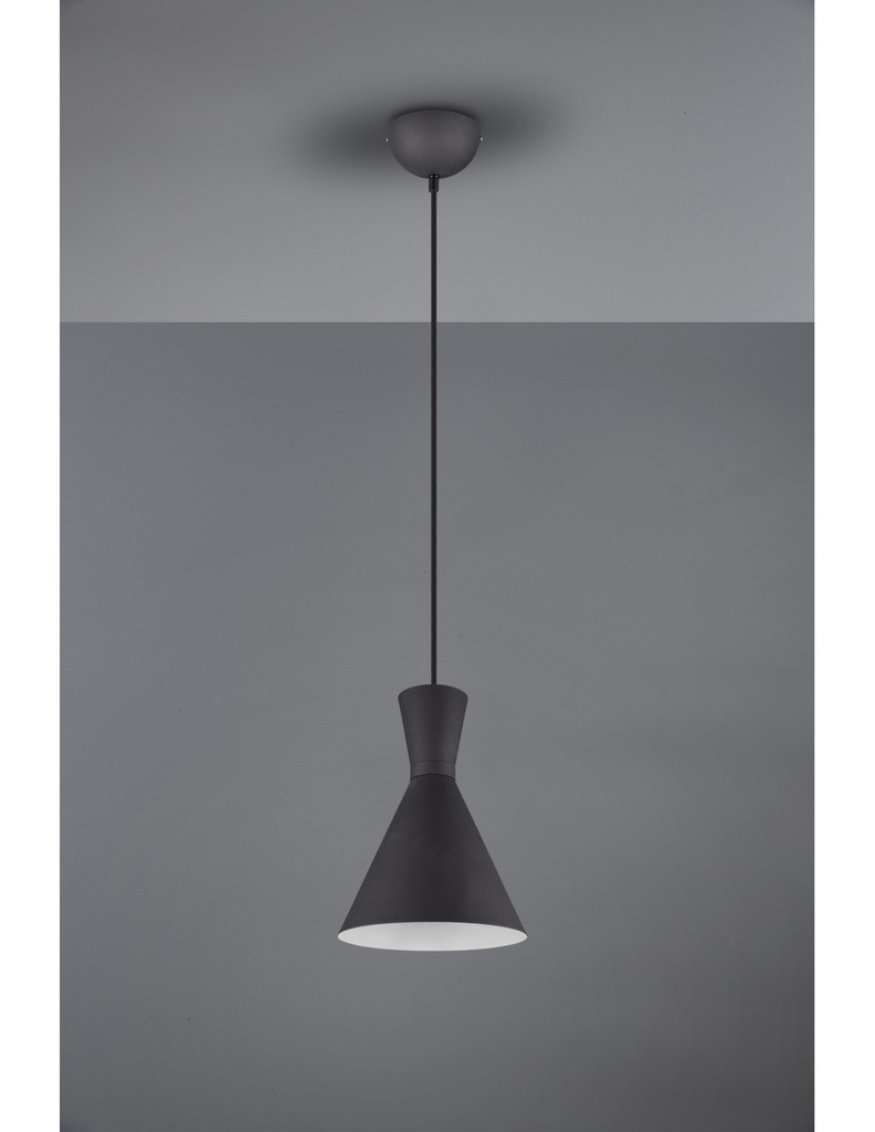 Sospensione doppio cono nero per isola Enzo Trio Lighting