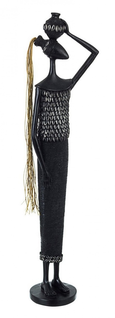 Statuetta Zulu Donna Industrial - 14x10x61 cm