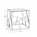 Tavolino Cubo Rayan 55x55x55h cm
