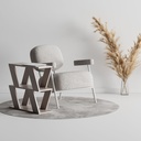 Tavolino Laterale da Salotto Lazena Colore Tortora - 60x22x57 cm