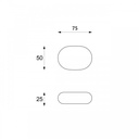 Tavolino Moderno Pietra Beige 50x75x27 cm