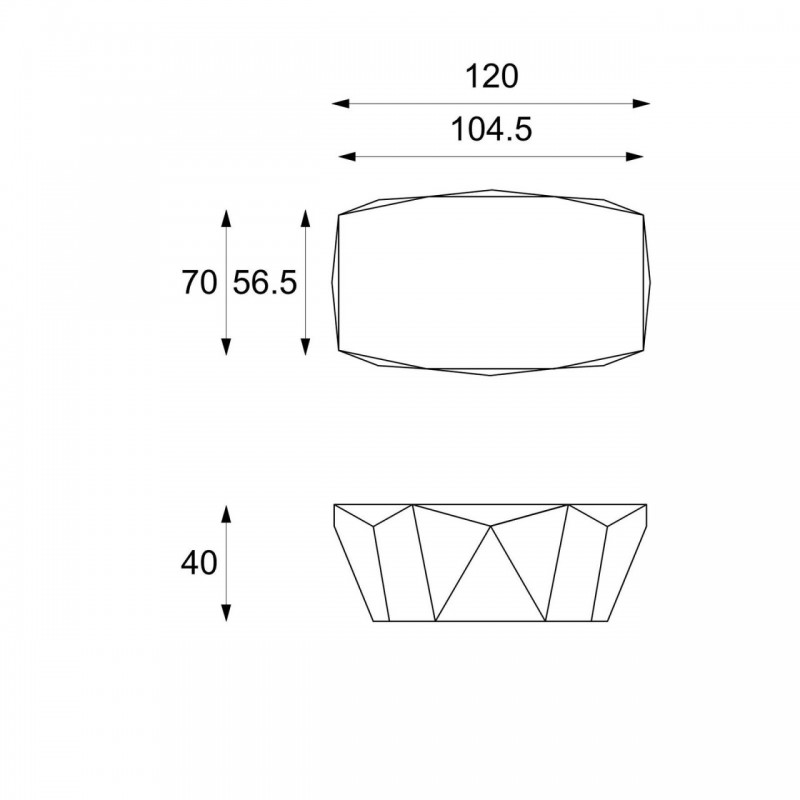 Tavolino Moderno Pietra Fossile Beige 120 x 70 x 40 cm