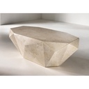 Tavolino Moderno Pietra Fossile Beige 120 x 70 x 40 cm