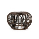Tavolino Pouf per esterno in rattan Marrone DORADAL 65x44 cm