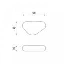 Tavolino moderno in pietra grigio 52 x 98 x 27 cm