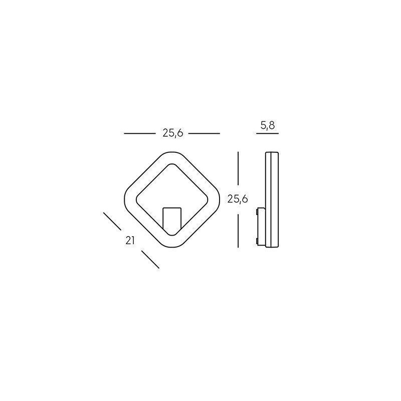 Applique Led 20W 3000K  linea quasar  grafite