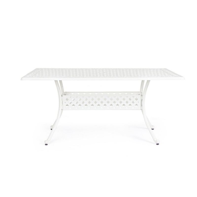 Tavolo da esterno rettangolare bianco 90 x 160 cm