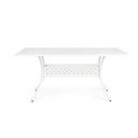 Tavolo da esterno rettangolare bianco 90 x 160 cm