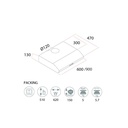 Gruppo cappa sottopensile Classico 90 bianco - Larghezza 90 cm, 3 livelli di potenza, Pusch button control system, Foro d'uscita 120 mm, Potenza aspirante 280 m3/h, Luci Led