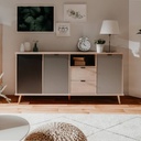 Credenza 3 ante con 2 cassetti cm 180 x 40 x h 88