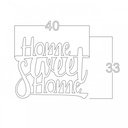 Decorazione murale home sweet home nera 33x40 cm