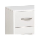 Comodino con 2 cassetti bianco frassinato in legno nobilitato 36x52xH 43