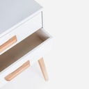 Cassettiera bianca con 3 cassetti - 68h cm