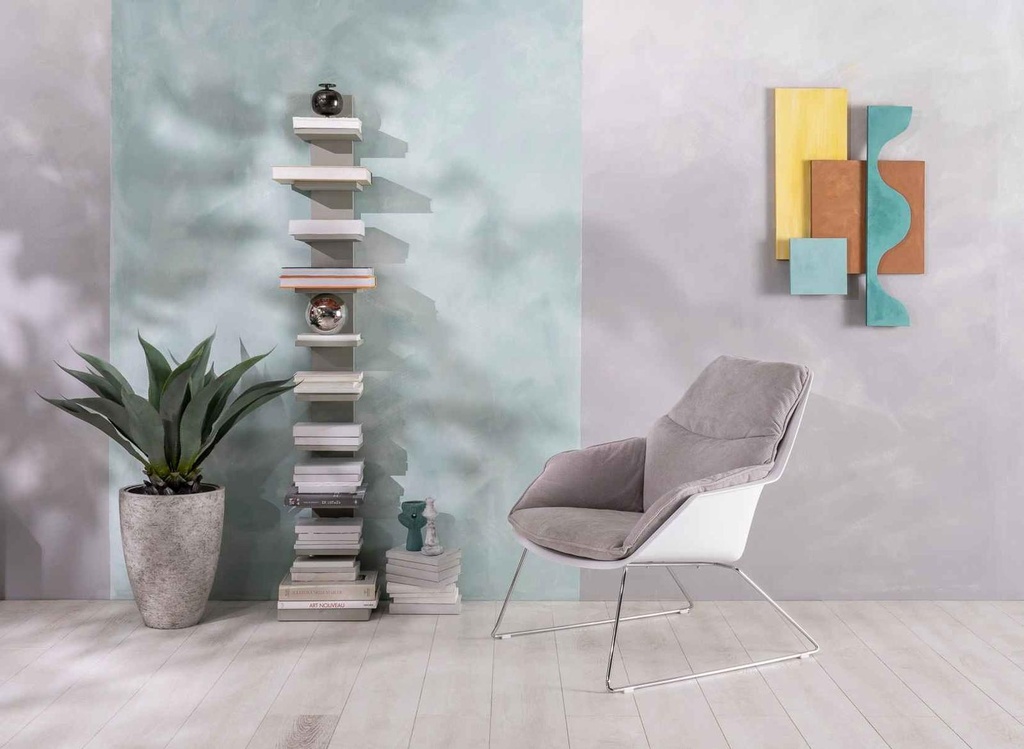  Poltrona in polipropilene grigio chiaro 85 cm x 74 cm H. 86 cm - Samnite