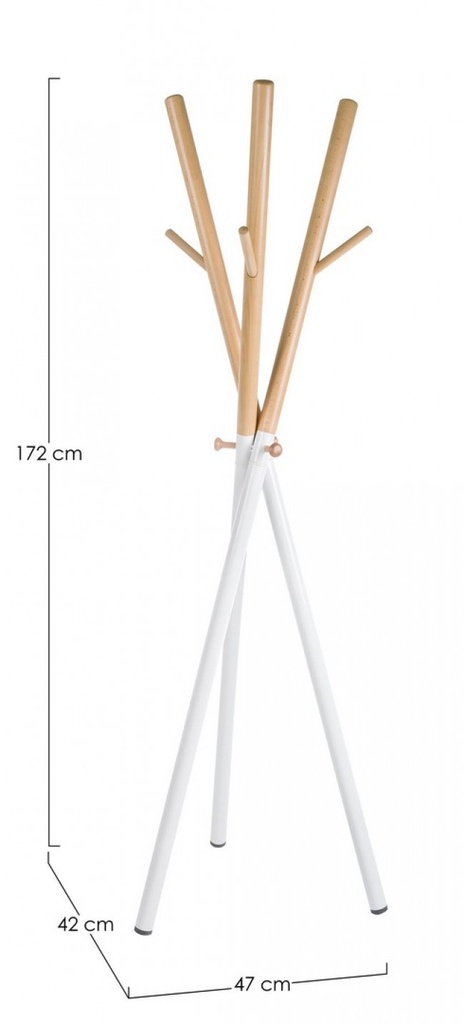 Appendiabiti moderno Bastien bianco - Samnite