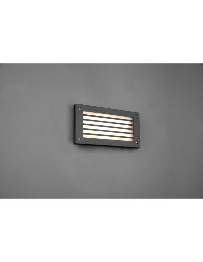 Applique Led Segnapasso Per Esterno Hardey Alluminio Antracite Trio Lighting