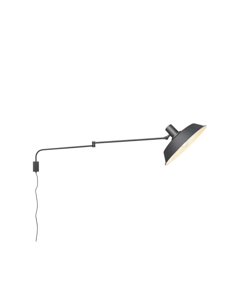 Applique 1xE27 Bolder Nero Orientabile L35 cm Trio Lighting - Samnite