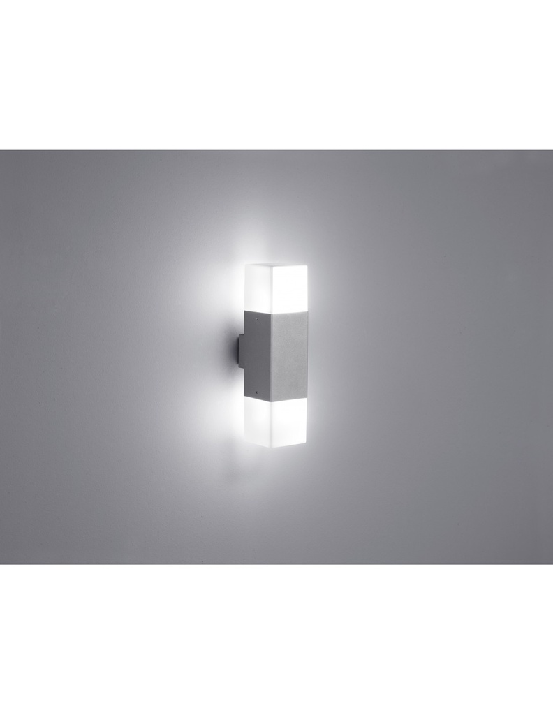 Applique Led da Esterno Doppia Luce Hudson Alluminio Trio Lighting