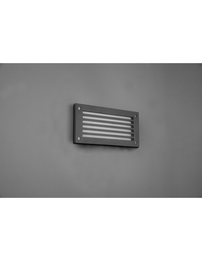 Applique Led Segnapasso Per Esterno Hardey Alluminio Antracite Trio Lighting - Samnite