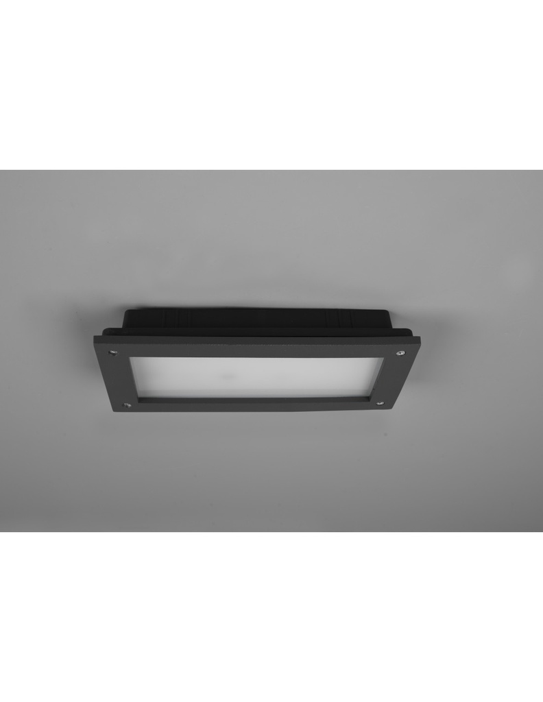 Applique Led Segnapasso Per Esterno Kelly Alluminio Antracite IP44 Trio Lighting - Samnite