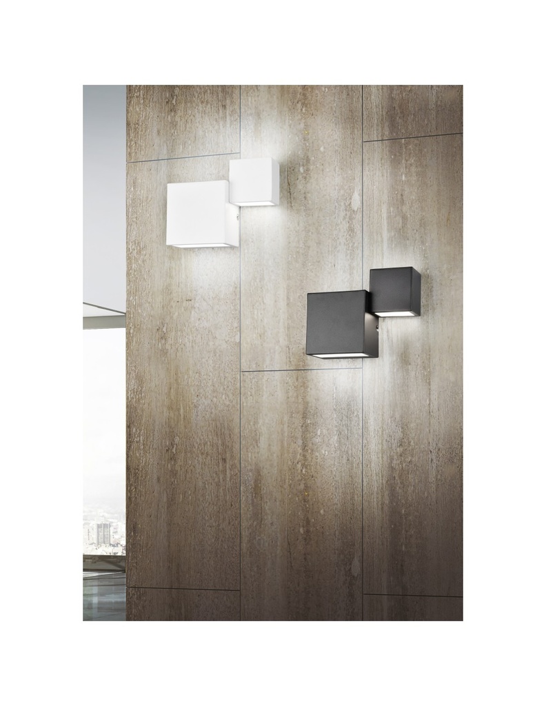 Applique Moderna Miguel Nero Doppia Emissione Led Trio Lighting - Samnite