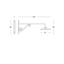 Applique Lunga Grande  linea antique  grafite