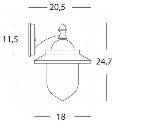 Applique Piccola In Basso  linea rondo'  bianco - Samnite