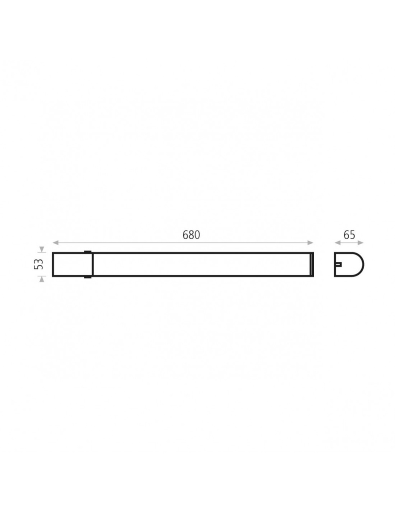 Applique Rettangolare Bianca Specchio Bagno Led Garona IP44 ACB - Samnite