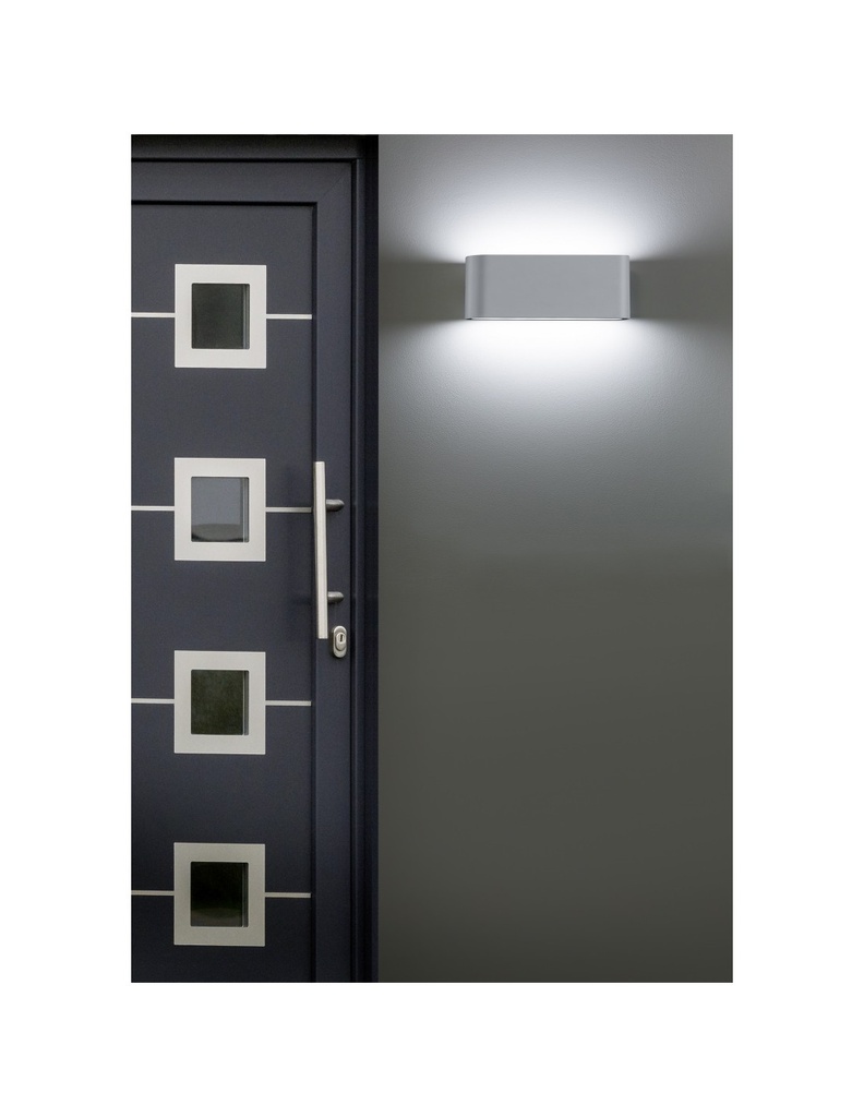 Applique Rettangolare Thames II Led Doppia Emissione IP54 Alluminio L17 cm Trio Lighting - Samnite