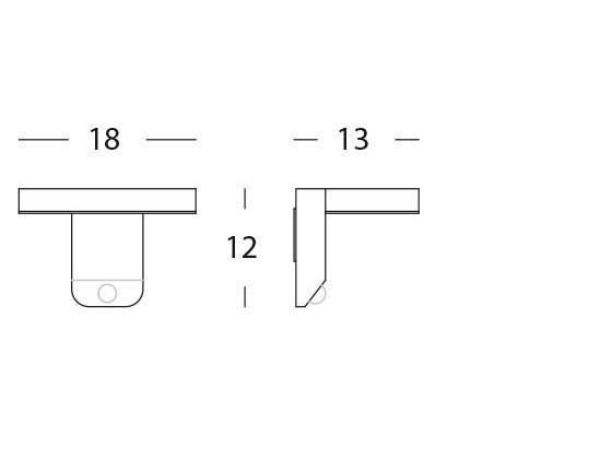 Applique Solare 4W Led 4000K  linea solare  grafite - Samnite