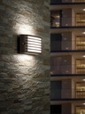 Applique in alluminio pressofuso con diffusore opalino - 10W, 950 lumen, luce calda bianco - Samnite