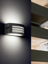 Applique in alluminio pressofuso con diffusore opalino - Luce calda - 10W - 840 lumen - IP54 grafite - Samnite