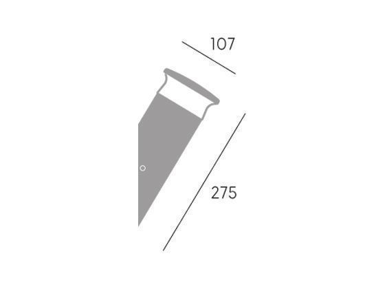 Applique in alluminio pressofuso, diffusore in termoplastico opalino, 9W, 920 lumen, luce naturale, IP65 grafite - Samnite