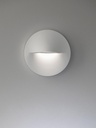 Applique tonda in alluminio pressofuso con diffusore satinato - Luce naturale grafite - Samnite