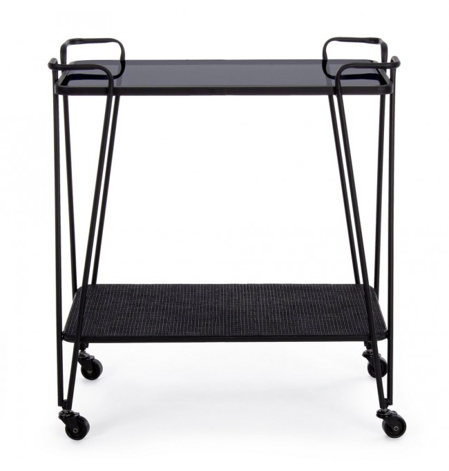 Carrello Zaira in metallo nero - Samnite