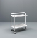 Carrello portabevande in metallo bianco 40x75x80h cm - Samnite