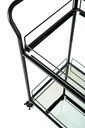 Carrello portabevande in metallo nero 40x783h cm - Samnite