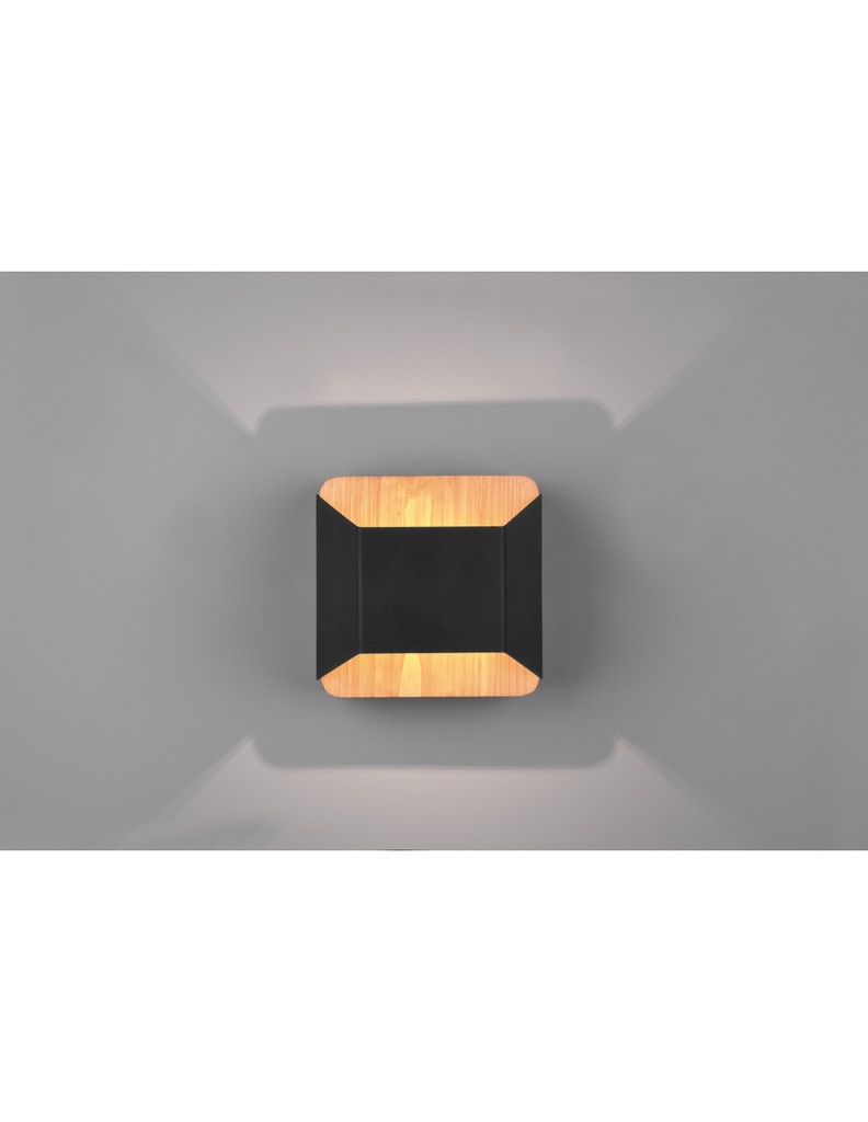 Applique Moderna Biemissione Led Arino Nero Trio Lighting