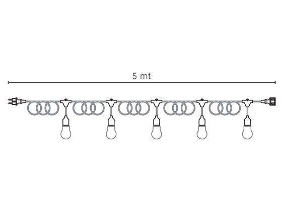Cavo Mt5 C-Ptl E27  linea enjoy  nero - Samnite