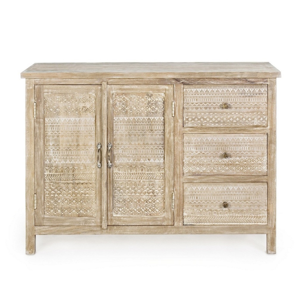 Credenza 2 ante 3 cassetti Mayra 110x40x80h cm - Samnite