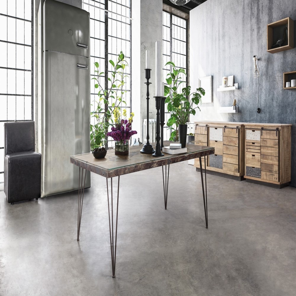 Credenza 2 ante 3 cassetti Tudor in legno nobilitato - Samnite