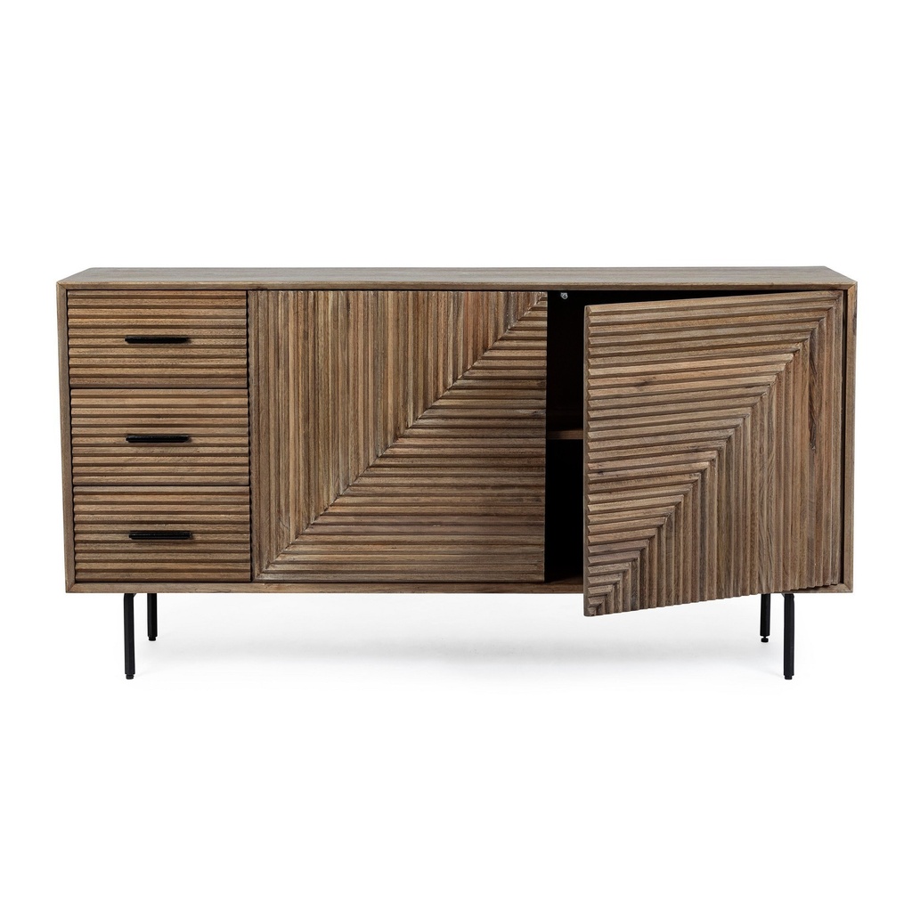 Credenza 2 ante 3 cassetti in legno Darsey - Samnite