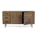 Credenza 2 ante 3 cassetti in legno Darsey - Samnite
