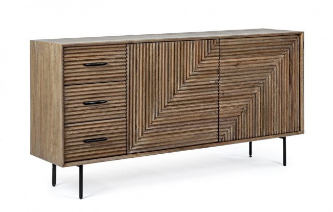 Credenza 2 ante 3 cassetti in legno Darsey - Samnite