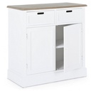 Credenza in MDF due ante due cassetti Bianca DOROTEA 84x39,5x h85 cm - Samnite