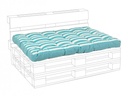Cuscino Pallet Seduta Riga Turchese 120x80xH15 cm - Samnite