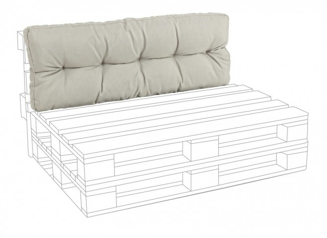 Cuscino in tessuto beige schienale pallet Poly - Samnite
