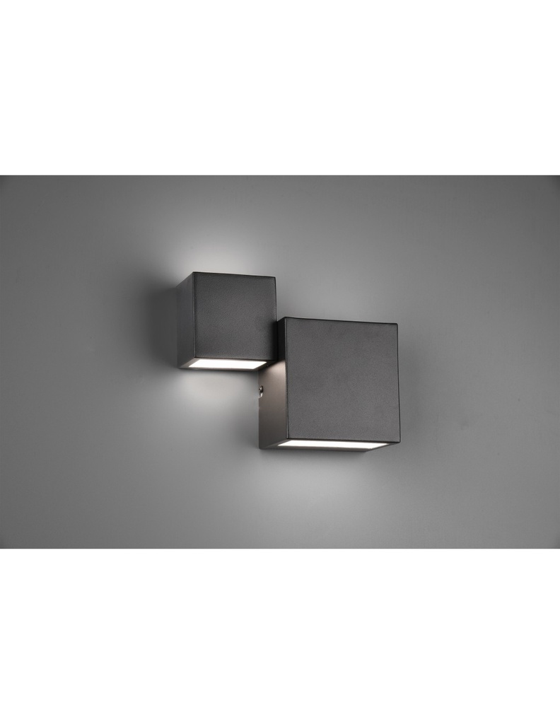 Applique Moderna Miguel Nero Doppia Emissione Led Trio Lighting