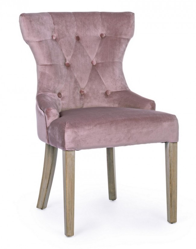 Sedia classica Azelia Woodrose in velluto