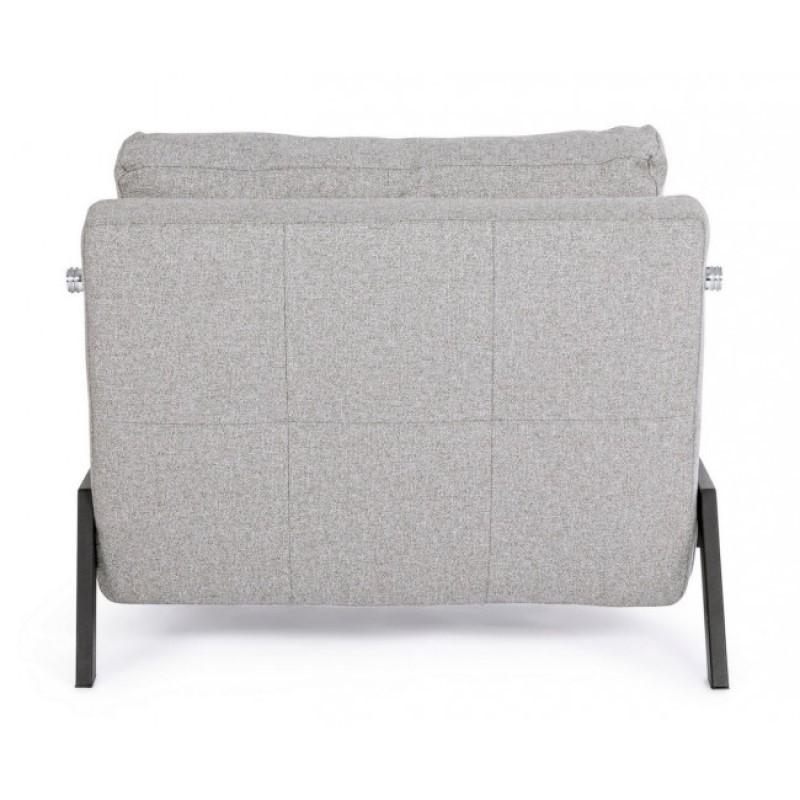 Divano letto salvaspazio un posto in tessuto Beige HAYDEN 95x96x h79 cm - Samnite